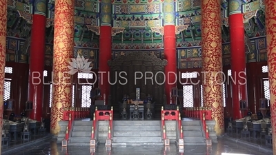 Throne in the Hall of Prayer for Good Harvests (Qi Nian Dian) in the Temple of Heaven in Beijing