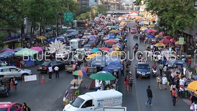 Stalls at Ratchaprasong Protest Camp in Bangkok