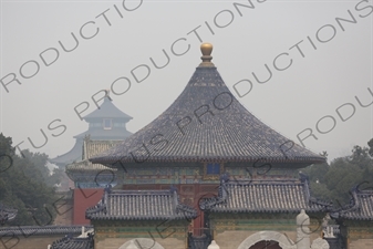 Main Buildings in the Temple of Heaven (Tiantan) in Beijing