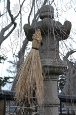 Lantern and Rice Protector in Matsumoto Castle in Matsumoto