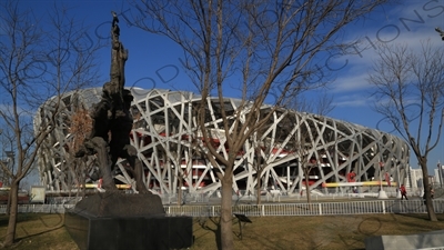 Bird's Nest/National Stadium (Niaochao/Guojia Tiyuchang) in the Olympic Park in Beijing