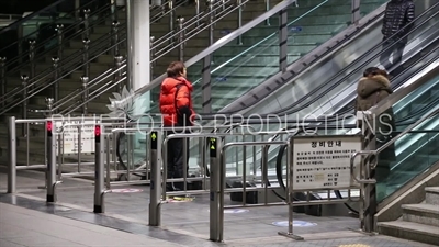 Busan Train Station Entrance Escalator