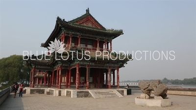 Pavilion of Bright Scenery (Jingming Lou) in the Summer Palace in Beijing