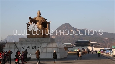 King Sejong Statue and Gyeongbokgung Palace in Seoul