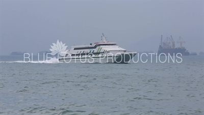 Victoria Harbour Ferry Boat in Hong Kong