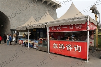 Stalls in front of Qianmen/Zhengyangmen Archery Tower in Beijing