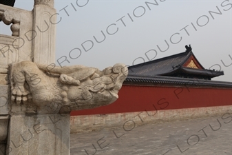 Dragon Head Water Spout in the Hall of Prayer for Good Harvests (Qi Nian Dian) Complex in the Temple of Heaven (Tiantan) in Beijing