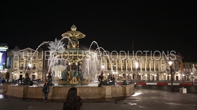 Fountain of the Rivers (Fontaine des Fleuves) in Place de la Concorde in Paris