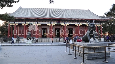 Hall of Benevolence and Longevity (Renshoudian) and Qilin in the Summer Palace in Beijing
