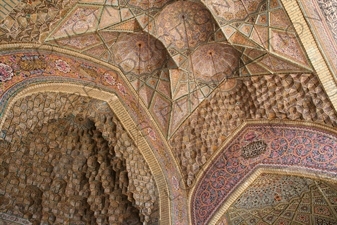 Ceiling of an Arch in the Nasir al-Mulk Mosque in Shiraz