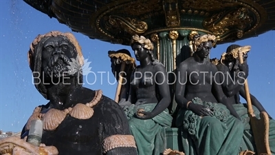 Fountain of the Rivers (Fontaine des Fleuves) in Place de la Concorde in Paris