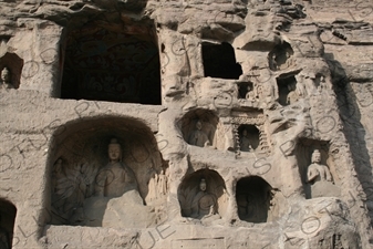 Buddhist Carvings at the Yungang Grottoes (Yungang Shiku) near Datong in Shanxi Province