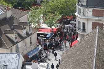 Street in Montmartre in Paris