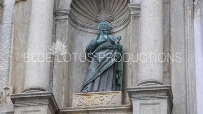 Bronze Statue on the Ruins of St. Paul's in Macau