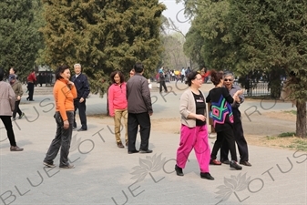 Dance Class near the North Gate of the Temple of Heaven (Tiantan) in Beijing