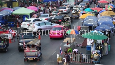 Stalls at Ratchaprasong Protest Camp in Bangkok