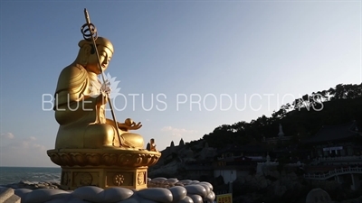 Gold Buddha Statue at Haedong Yonggung Temple (Haedong Yonggungsa) in Busan