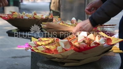 Incense and Joss Paper/Ghost Money/Spirit Money at Po Lin Monastery on Lantau Island