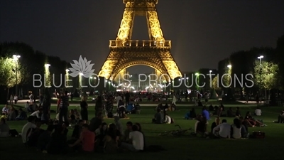 Field of Mars (Champ de Mars) and Eiffel Tower in Paris