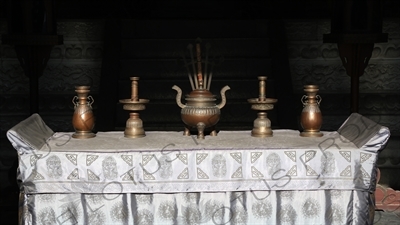 Altar inside the Imperial Hall of Heaven (Huang Qian Dian) in the Temple of Heaven in Beijing