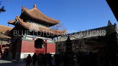 Four Language Stele Pavilion/Imperial Handwriting Pavilion (Sijiaoyu Beiting) in the Lama Temple in Beijing