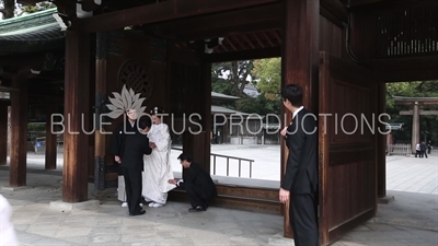 Meiji Shrine (Meiji Jinggu) Inner Courtyard in Tokyo