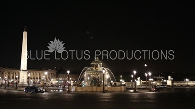 Fountain of the Seas (Fontaine des Mers) and the Luxor Obelisk (Obélisque de Louxor) in Place de la Concorde in Paris