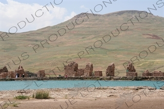 Ruined Buildings around the Lake at Takht-e Soleyman