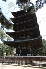 Goju-no-to (Five Storied Pagoda) at Himuro Jinja in Nara