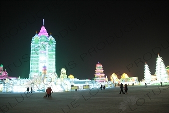 Ice Sculptures at the Harbin Ice and Snow Festival in Harbin