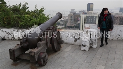 Cannon in Guia Fortress (Fortaleza da Guia) in Macau