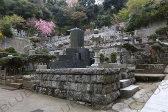 Japanese Cemetery Plots in Engaku-ji in Kamakura