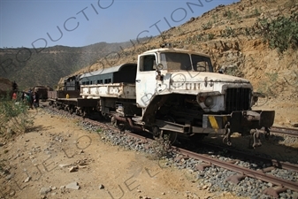 Fiat Truck Converted for use on Rails on the Asmara to Massawa Railway