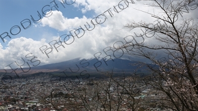 Fujiyoshida and Mount Fuji