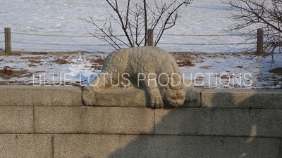 Seosu/Cheollok Carving next to Yeongjegyo Bridge at Gyeongbok Palace (Gyeongbokgung) in Seoul