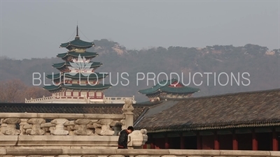 Pagoda at Gyeongbok Palace (Gyeongbokgung) in Seoul