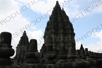 Buildings at Prambanan Temple Compound near Yogyakarta