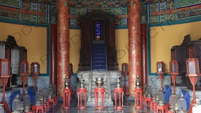 Imperial Vault of Heaven (Huang Qiong Yu) in the Temple of Heaven (Tiantan) in Beijing