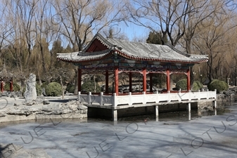 Pavilion in the Southwest Waterscape Area in Ritan Park in Beijing