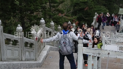 Stairway Leading to the Tian Tan/Big Buddha on Lantau Island