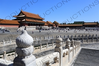 Gate of Supreme Harmony (Taihe Men) and the Inner Golden Water Bridge (Nei Jinshui Qiao) in the Forbidden City in Beijing