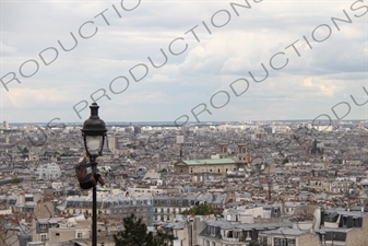 Football Street Performer in front of the Basilica of the Sacred Heart of Paris/Sacré-Cœur in Paris.