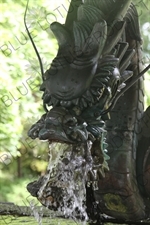 Dragon Spout Water Purification Basin (Chozubachi) in Fujiyoshida Sengen Shrine in Fujiyoshida