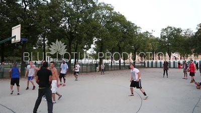 Basketball Court Adjacent to the Field of Mars (Champ de Mars) in Paris