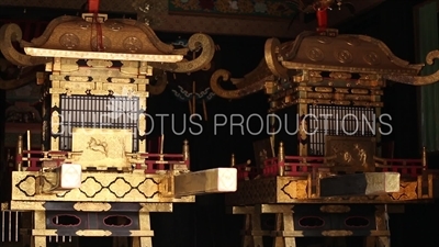 Mikoshi Portable Shrines in Portable Shrine House (Shinyosha) at the Toshogu Shrine in Nikko