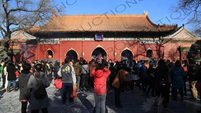 Gate of Peace and Harmony (Yonghe Men) in the Lama Temple in Beijing