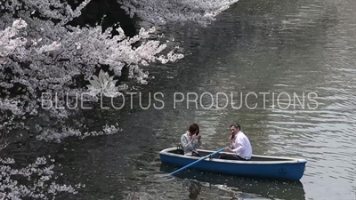 Tokyo Imperial Palace (Kokyu) Chidorigafuchi Moat Row Boats