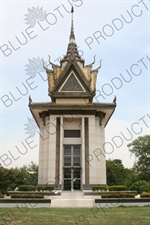 Stupa at the Choeung Ek Killing Fields near Phnom Penh