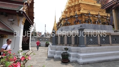 Golden Chedi at the Emerald Temple/Chapel (Wat Phra Kaew) at the Grand Palace (Phra Borom Maha Ratcha Wang) in Bangkok