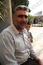 Man inside the Shah Cheragh Mosque in Shiraz